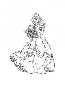 Princess Belle coloring page 32 - Free printable