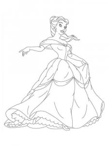 Princess Belle coloring page 35 - Free printable