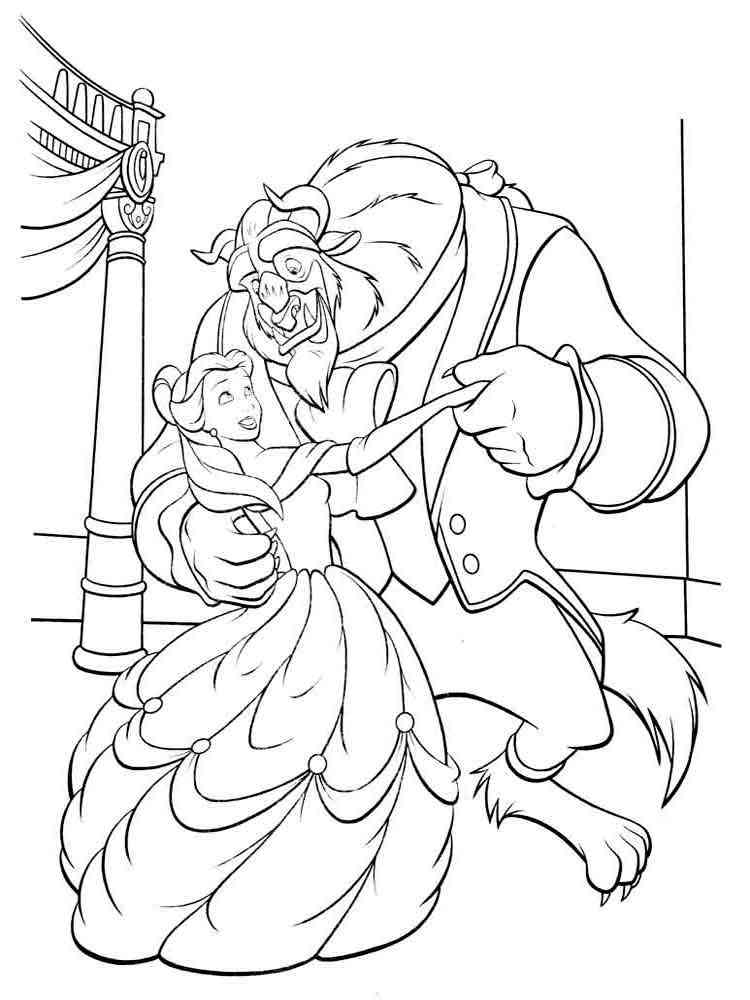 Princess Belle Coloring Pages Free Printable 7