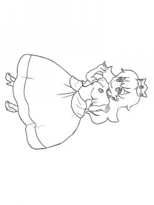 Princess Peach coloring page 3 - Free printable