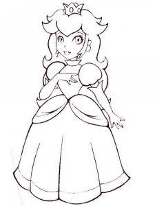 Princess Peach coloring page 6 - Free printable