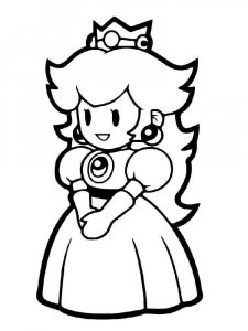 Princess Peach coloring page 9 - Free printable