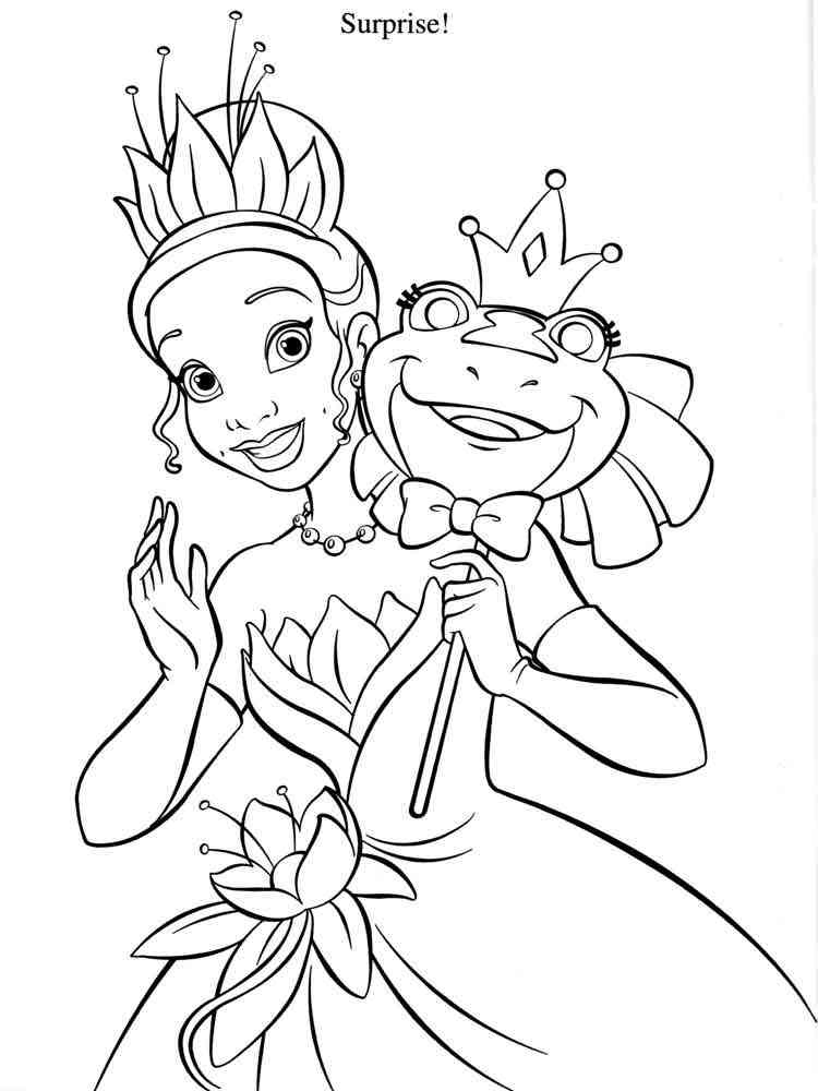 Princess Tiana coloring pages. Free Printable Princess Tiana coloring