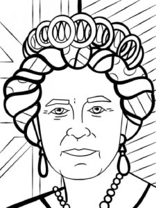 Queen coloring page 14 - Free printable