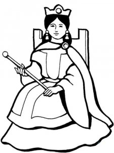 Queen coloring page 16 - Free printable