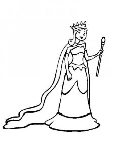 Queen coloring page 7 - Free printable