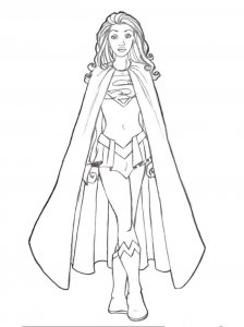Supergirl coloring page 28 - Free printable
