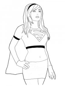 Supergirl coloring page 31 - Free printable