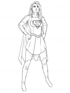 Supergirl coloring page 32 - Free printable