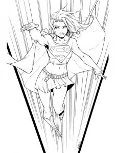 Supergirl coloring page 11 - Free printable