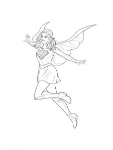 Supergirl coloring page 12 - Free printable