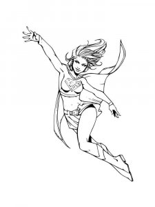 Supergirl coloring page 13 - Free printable