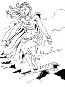 Supergirl coloring page 14 - Free printable