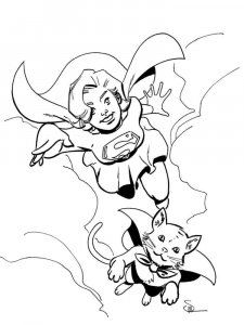 Supergirl coloring page 18 - Free printable