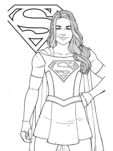 Supergirl coloring page 19 - Free printable