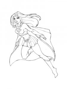 Supergirl coloring page 2 - Free printable