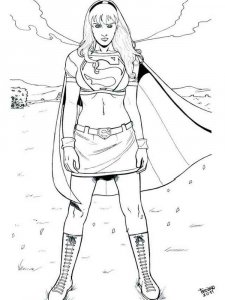 Supergirl coloring page 22 - Free printable