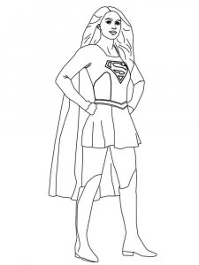 Supergirl coloring page 23 - Free printable