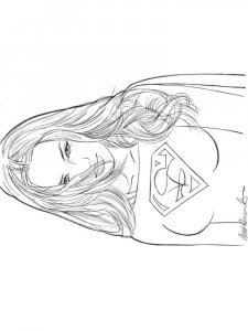 Supergirl coloring page 24 - Free printable