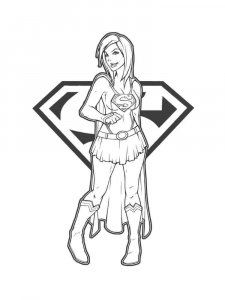 Supergirl coloring page 25 - Free printable
