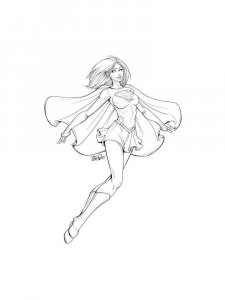 Supergirl coloring page 27 - Free printable