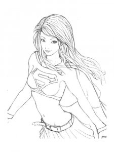 Supergirl coloring page 3 - Free printable