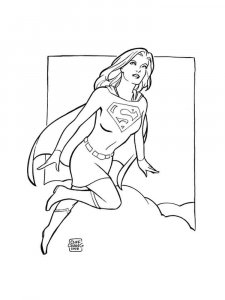 Supergirl coloring page 5 - Free printable