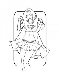 Supergirl coloring page 6 - Free printable