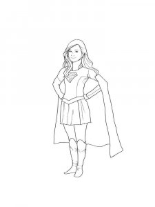 Supergirl coloring page 7 - Free printable