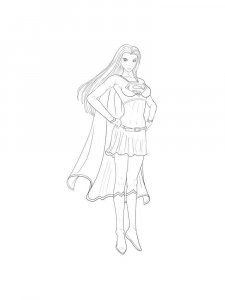 Supergirl coloring page 8 - Free printable
