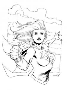 Supergirl coloring page 9 - Free printable