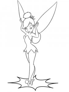 Coloring page Tinker Bell coquette