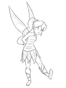 Coloring page Fairy Vidia is embarrassed