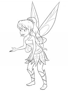 Coloring page surprised Disney Fairy
