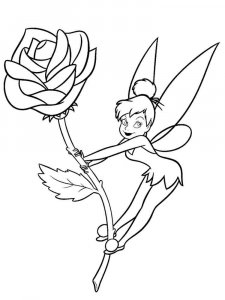 Tinker Bell Rose Coloring Page