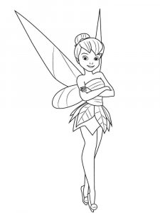 Colouring cute Fairy Tinker Bell