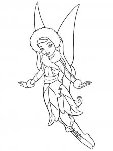 Fawn coloring page in winter outfit