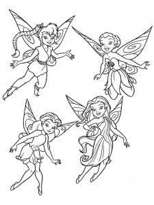 Coloring book four Disney Fairies