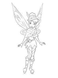Coloring page Tinker Bell in fancy costume