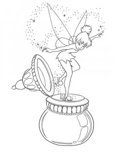 Coloring page beautiful Fairy Tinker Bell