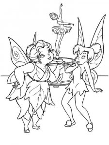 Coloring Tinker Bell and Mary Disney Fairies