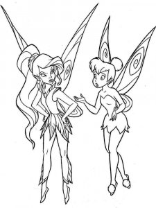 Coloring page Tinker Bell and Vidia