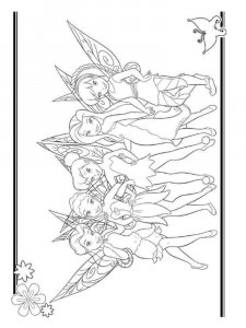 Coloring for the five beauties of the Disney fairies