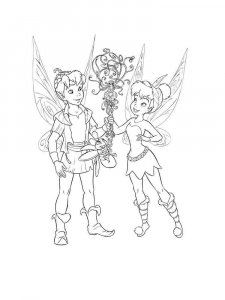 Coloring Tinker Bell with a friend