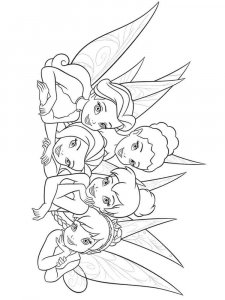 Coloring for the five beauties of the Disney fairies