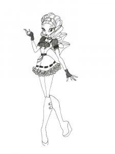 Layla WINX coloring page 16 - Free printable
