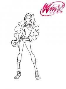 Layla WINX coloring page 3 - Free printable