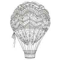 Hot Air Balloon coloring pages for Adults