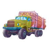 Log Truck coloring pages