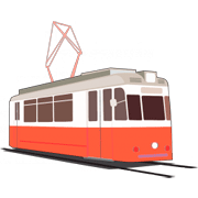 Tram coloring pages